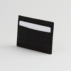 Credit Card Case // Hornback Crocodile (Black)