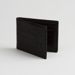 Bifold Wallet // Genuine Crocodile (Black)
