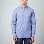Woven Button-Down Collar Shirt // Blue (L)