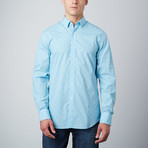 Woven Button-Down Collar Shirt // Teal (3XL)