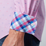 Woven Button-Down Collar Shirt // Pink (XL)