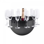 Bottega Champagne Bucket + Removable Flute Support (Stainless Steel)