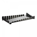 Piano Rectangular Bar Tray // Carbon Plated (Black Glass)