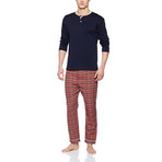 Niccolo Henley Pajama Set // Scottish Red (XL)