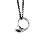 Coro Wave Ring Necklace // Silver (26" Chain)