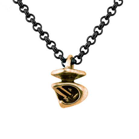 Horus Falcon Necklace // Brass (26" Chain)