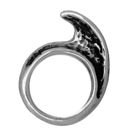 Semuc Champey Wave Ring Necklace // Silver (26" Chain)