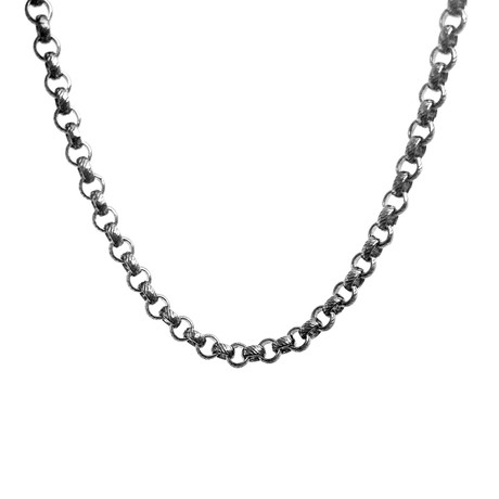 Signature Clutch Necklace // Silver (26" Chain)