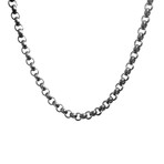 Signature Clutch Necklace // Silver (26" Chain)