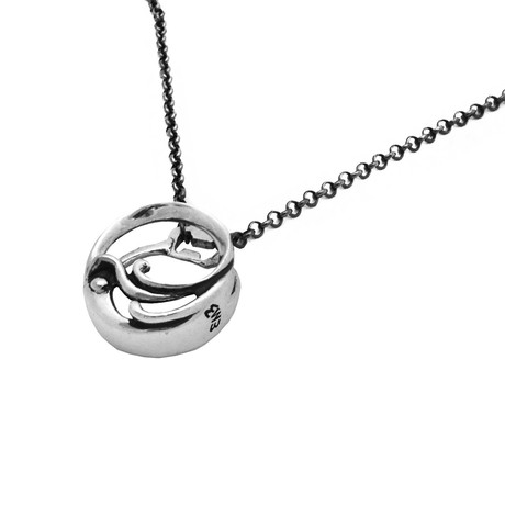 Splash Cap Necklace // Silver (26" Chain)