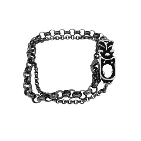 Tasman Tiki Chain Wrap Bracelet // Silver