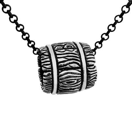 Whiskey Barrel Necklace // Silver (26" Chain)