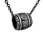 Whiskey Barrel Necklace // Silver (26" Chain)