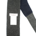 Fine Textured Knit Straight Tie // Navy