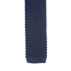 Brunello Cucinelli Textured Knit Straight Tie // Navy