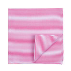 Mini Stripe Oxford Pocket Square // Pink