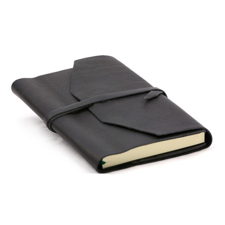 Refillable Wrap Journal // Black (Lined)