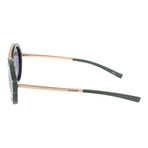 Top Bar Thick Circle Sunglasses // Black + Copper