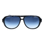 Graphic Thick Rim Aviator // Navy + Black