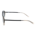 Thick Rim Square Frame Aviator // Clear Smoke