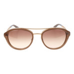 Thick Rim Square Frame Aviator // Clear Sienna