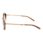 Thick Rim Square Frame Aviator // Clear Sienna