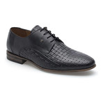 Woven Vamp Lace-Up Derby // Black (Euro: 43)
