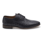 Woven Vamp Lace-Up Derby // Black (Euro: 43)