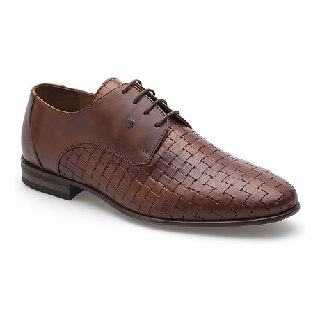 Woven Vamp Lace-Up Derby // Brown (Euro: 40)