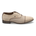 Woven Vamp Lace-Up Derby // Beige + Brown (Euro: 44)