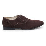 Stitched Suede Lace-Up Oxford // Brown (Euro: 41)