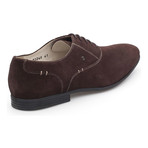 Stitched Suede Lace-Up Oxford // Brown (Euro: 42)