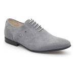 Stitched Suede Lace-Up Oxford // Grey (Euro: 43)