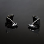 Aston Martin Original Cufflinks // Square (Black)