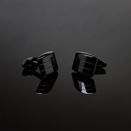 Aston Martin Squared Cufflinks // Black +Black