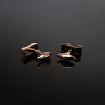 Aston Martin Flat Cufflinks // Rose Gold