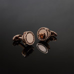 Aston Martin Round Cufflinks // Rose Gold