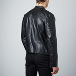 Classic Zip Leather Jacket // Black (M)