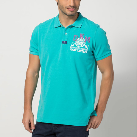 Mesut Short-Sleeve Polo // Turquoise (S)