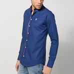 Lukas Long-Sleeve Shirt // Navy Blue (L)