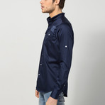 Julian Long-Sleeve Shirt // Navy Blue (S)