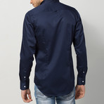 Julian Long-Sleeve Shirt // Navy Blue (M)