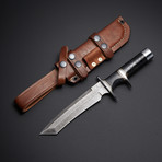 Damascus Sub Hilt Tanto Fighter