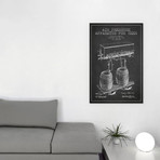 Beer Apparatus Charcoal Patent Blueprint // Aged Pixel // V2 (26"W x 18"H x 0.75"D)