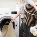 Washable Rug + Nonslip Pad // Solid Chenille Natural