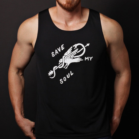 We Are All Smith // Save My Soul V-Neck Tank // White (S)