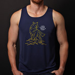 We Are All Smith // Lone Wolf Tank // Navy Blue (XL)