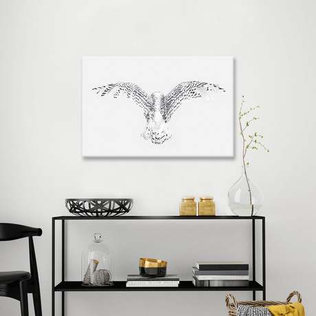 Snowy Owl Wings I (18"W x 26"H x 0.75"D)