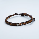 Jean Claude Jewelry // Shamballa Tiger Eye Beaded Bracelet // Brown