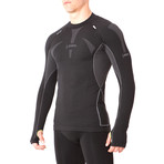 Iron-ic // Thumb Hole Athletic Shirt // Black (XL)